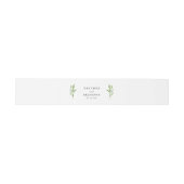 Rustic Greenery Elegant Wedding Invitation Uitnodigingen Wikkel (Vlak)