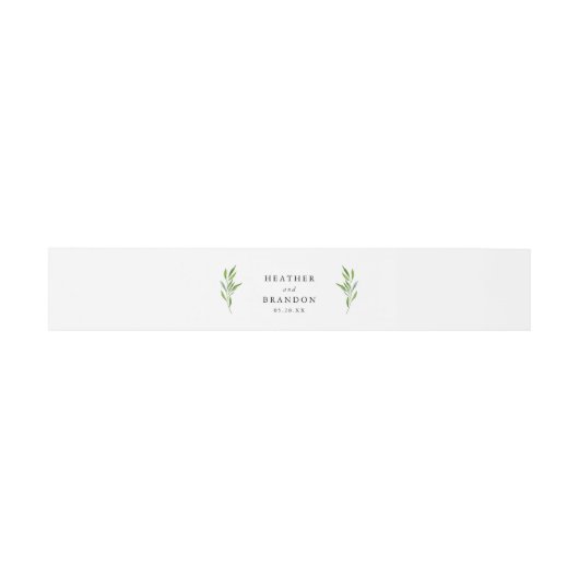 Rustic Greenery Elegant Wedding Invitation Uitnodigingen Wikkel (Vlak)