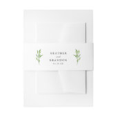 Rustic Greenery Elegant Wedding Invitation Uitnodigingen Wikkel (Voorkant Voorbeeld)