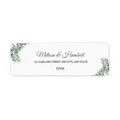 Rustic Greenery Eucalyptus Foliage Return Address Etiket (Voorkant)