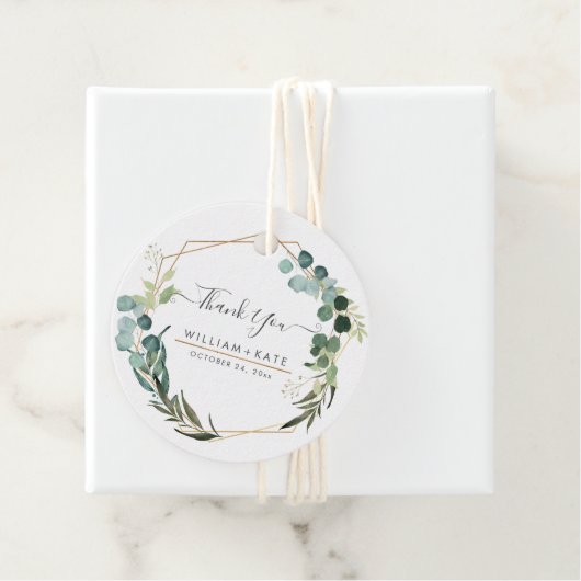 Rustic Greenery Eucalyptus Hartelijk dank Bedankjes Labels (In situ)