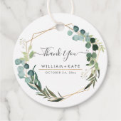 Rustic Greenery Eucalyptus Hartelijk dank Bedankjes Labels (Voorkant)