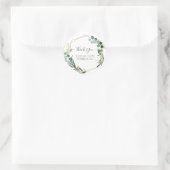Rustic Greenery Eucalyptus Hartelijk dank Ronde Sticker (Tas)