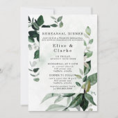 Rustic Greenery Eucalyptus Rehearsal Dinner Kaart (Voorkant)