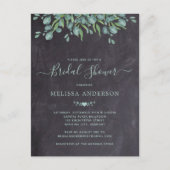 Rustic Greenery Eucalyptus Slate Vrijgezellenfeest Briefkaart (Voorkant)