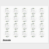 Rustic Greenery Eucalyptus Speciaal bedankt Ronde Sticker (Vel)