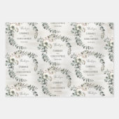 Rustic Greenery Eucalyptus Vine Wedding Dank je Inpakpapier Vel (Voorkant)