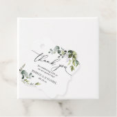 Rustic Greenery Eucalyptus Weddenschap Bedankjes Labels (In situ)