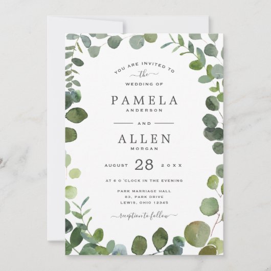 Rustic Greenery Eucalyptus Weddenschap Kaart