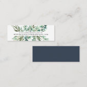Rustic Greenery Eucalyptus Wedding Website Mini Visitekaartje (Voorkant / Achterkant)