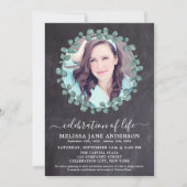 Rustic Greenery Foto laat het leven vieren Kaart (Voorkant)