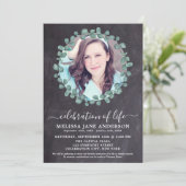 Rustic Greenery Foto laat het leven vieren Kaart (Staand voorkant)