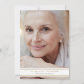 Rustic Greenery Fotoviering van het leven begrafen Kaart (Achterkant)