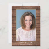 Rustic Greenery Fotoviering van het leven begrafen Kaart (Achterkant)