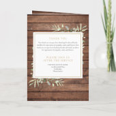 Rustic Greenery Funeral Order of Service (Uitvaart Programma (Achterkant)