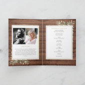 Rustic Greenery Funeral Order of Service (Uitvaart Programma (Binnen)