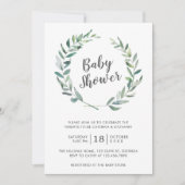 Rustic Greenery Gender Neutral Couples Baby shower Kaart (Voorkant)