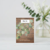 Rustic Greenery Gold Leaf Jewelry Display Kaart Visitekaartje (Staand voorkant)