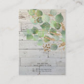 Rustic Greenery Gold Leaf Jewelry Display Kaart Visitekaartje (Achterkant)