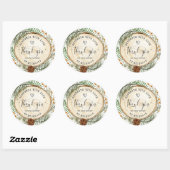 Rustic Greenery Handmade with Love Ronde Sticker (Vel)