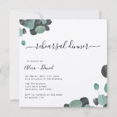 Rustic Greenery Kraft Rehearsal Dinner Invitations Kaart (Voorkant)