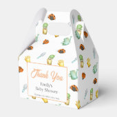 Rustic Greenery Ladybug Garden Baby shower Bedankdoosjes (Achterkant)