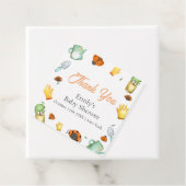 Rustic Greenery Ladybug Garden Baby shower Bedankjes Labels (In situ)