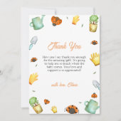 Rustic Greenery Ladybug Garden Baby shower Bedankkaart (Voorkant)