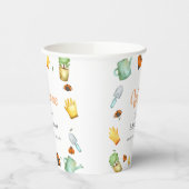 Rustic Greenery Ladybug Garden Baby shower Papieren Bekers (Links)