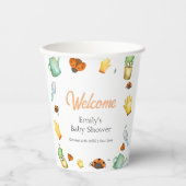 Rustic Greenery Ladybug Garden Baby shower Papieren Bekers (Voorkant)