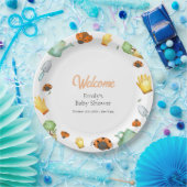 Rustic Greenery Ladybug Garden Baby shower Papieren Bordje (Feest)