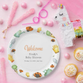 Rustic Greenery Ladybug Garden Baby shower Papieren Bordje (Feest)