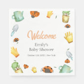 Rustic Greenery Ladybug Garden Baby shower Servet (Voorkant)