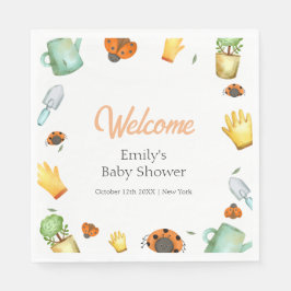 Rustic Greenery Ladybug Garden Baby shower Servet