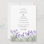 Rustic Greenery Lavender Lila Garden Wedding Kaart (Voorkant)