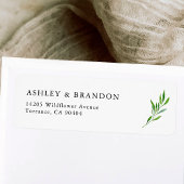 Rustic Greenery Leaf Wedding Return Label