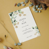 Rustic Greenery Leaves with Subtle Gold Touch Kaart