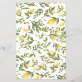 Rustic Greenery Lemons Wedding Menu (Achterkant)