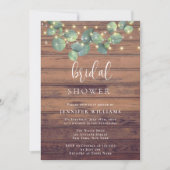 Rustic Greenery Lights Bridal Shower Kaart (Voorkant)