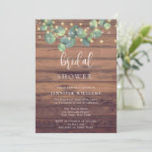 Rustic Greenery Lights Bridal Shower Kaart (Staand voorkant)
