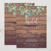 Rustic Greenery Lights Bridal Shower Kaart (Voorkant / Achterkant)