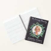 Rustic Greenery Memorial Photo Funeral Guestbook Notitieboek (Binnen)