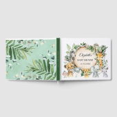 Rustic Greenery Oerwoud Safari Animals Baby shower Gastenboek (Volledig)