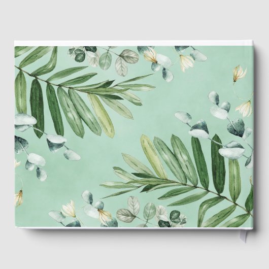 Rustic Greenery Oerwoud Safari Animals Baby shower Gastenboek (Achterkant)