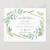 Rustic Greenery over driftwood Weddenschap (Voorkant)