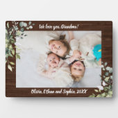 Rustic Greenery Persoonlijke naam Foto Plaque Fotoplaat (voorkant)
