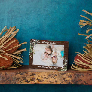 Rustic Greenery Persoonlijke naam Foto Plaque Fotoplaat