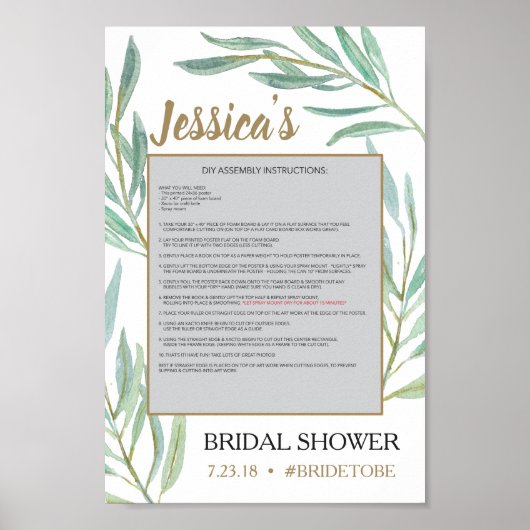 Rustic Greenery Photo Prop Poster Lijst (Voorkant)