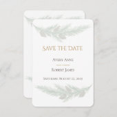 Rustic Greenery Pine Waterverf sparen de Datum Save The Date (Voorkant / Achterkant)