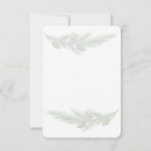 Rustic Greenery Pine Waterverf sparen de Datum Save The Date (Achterkant)
